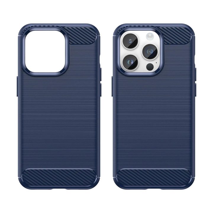 Carbon Case iPhone 14 Pro lankstus gelinis galinis dangtelis mėlynas