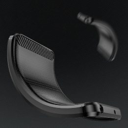 Carbon Case iPhone 14 Pro Max lankstus gelinis galinis dangtelis, juodas