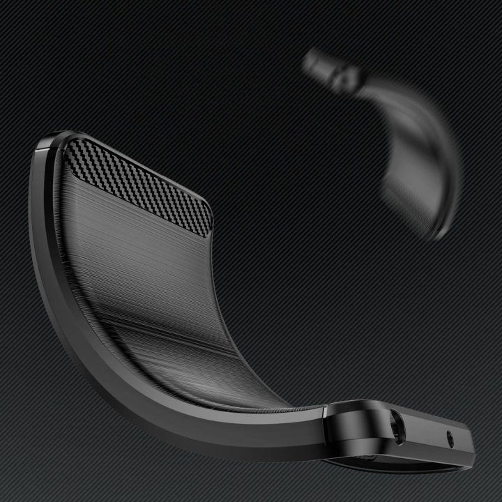 Carbon Case iPhone 14 Pro Max lankstus gelinis galinis dangtelis, juodas