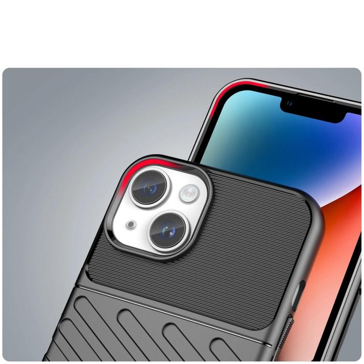 Thunder Case dėklas iPhone 14 Plus šarvuotas dėklas, juodas