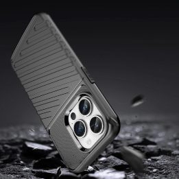 Thunder Case dėklas iPhone 14 Pro šarvuotas dėklas, juodas