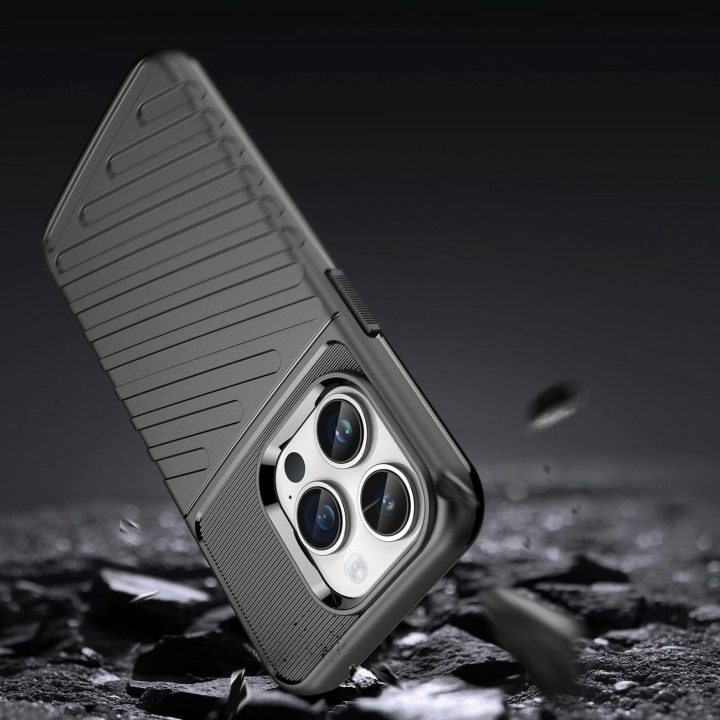 Thunder Case dėklas iPhone 14 Pro Max šarvuotas dėklas, juodas