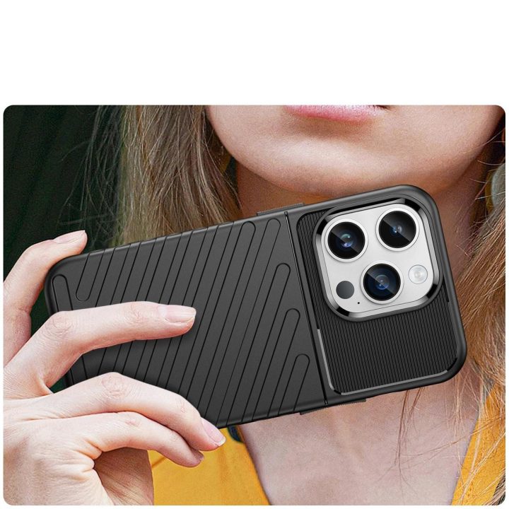 Thunder Case dėklas iPhone 14 Pro Max šarvuotas dėklas, juodas