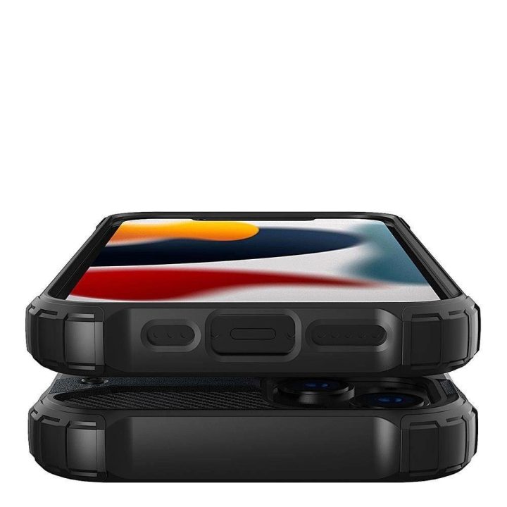 Hybrid Armor dėklas iPhone 14 Plus šarvuotas hibridinis dėklas juodas