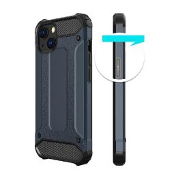 Hybrid Armor dėklas iPhone 14 Plus , šarvuotas hibridinis dangtelis, mėlynas