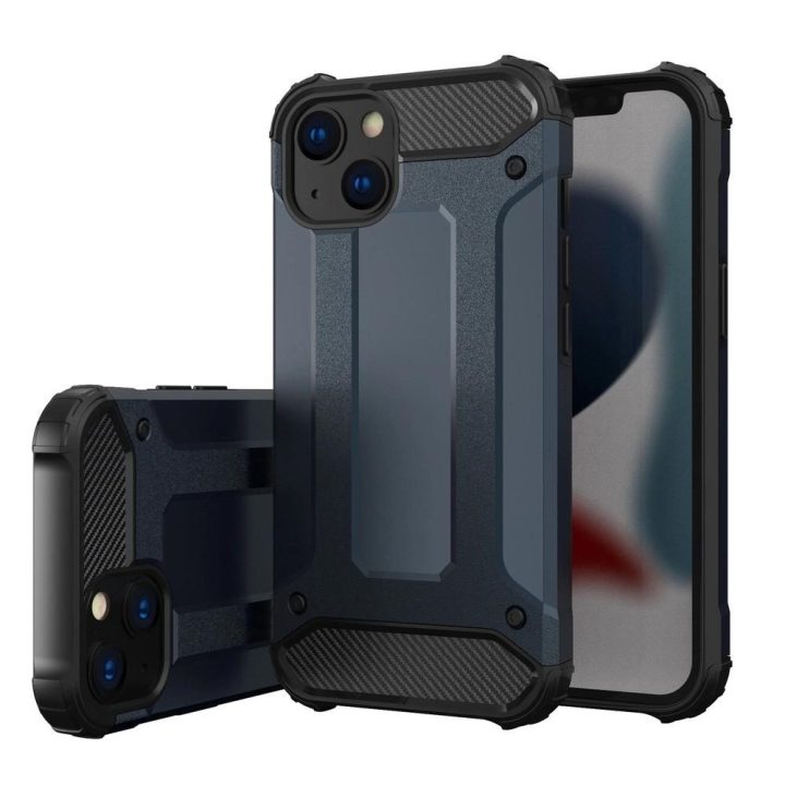 Hybrid Armor dėklas iPhone 14 Plus , šarvuotas hibridinis dangtelis, mėlynas