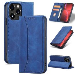iPhone 14 Pro , apverčiamasis dangtelis, piniginės stovas, mėlynos spalvos