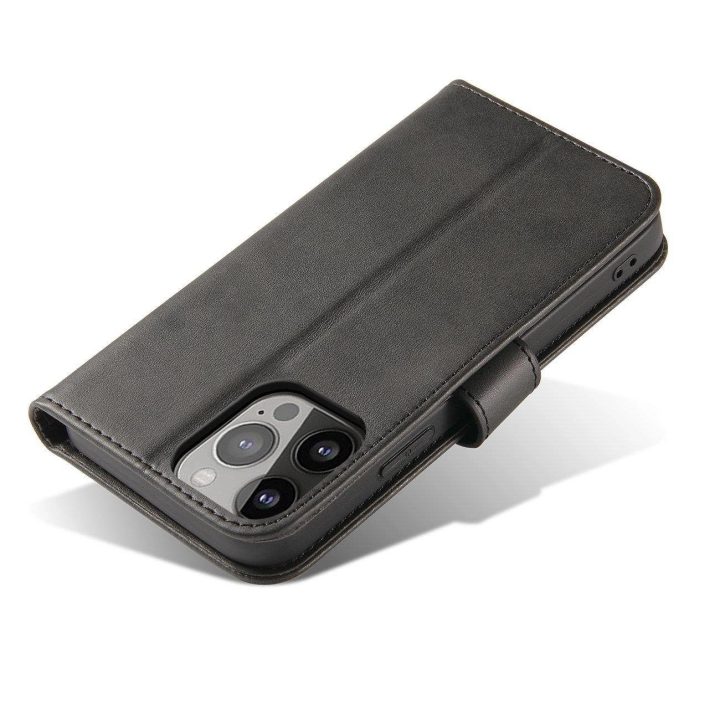Magnetinis dėklas - elegantiškas dėklas su atvartu ir stovo funkcija iPhone 14 Max , juodas