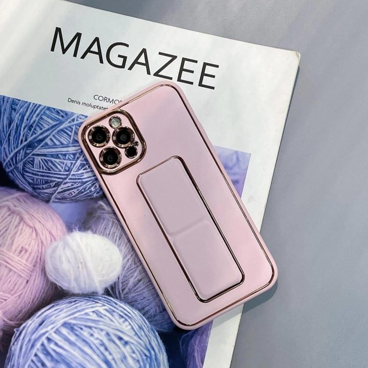 Naujas iPhone 13 Pro dėklas su stovu, skirtas iPhone 13 Pro , rožinės spalvos