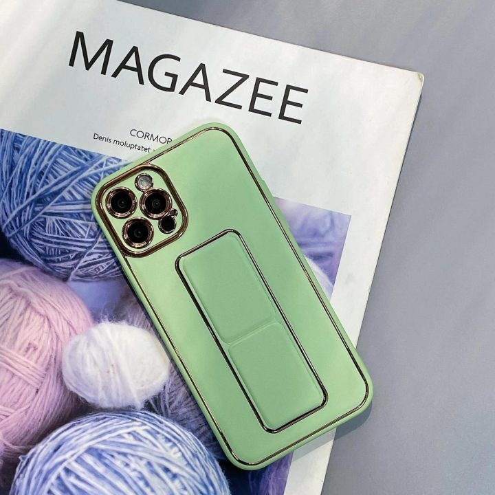 Naujas iPhone 13 Pro dėklas su stovu, žalias