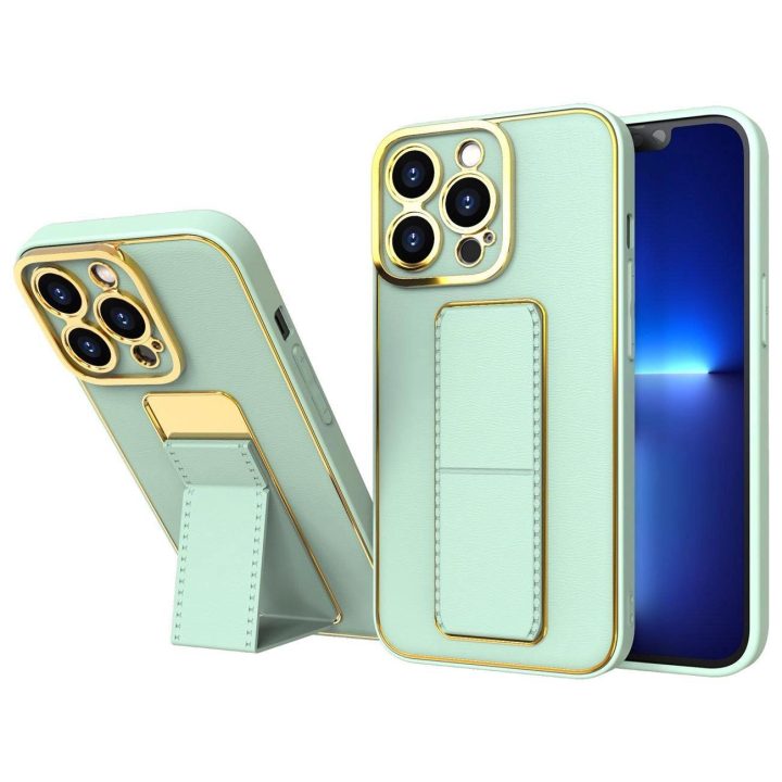 Naujas iPhone 13 Pro dėklas su stovu, žalias