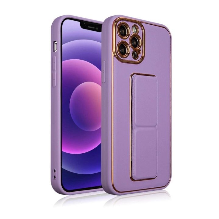 Naujas iPhone 13 Pro dėklas su stovu, skirtas iPhone 13 Pro , violetinės spalvos