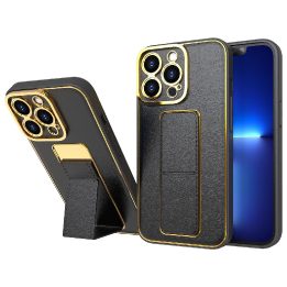 Naujas iPhone 13 Pro Max dėklas su stovu, skirtas iPhone 13 Pro Max su stovu, juodas