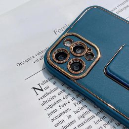Naujas Samsung Galaxy A13 korpuso dangtelis su stovu, mėlynos spalvos