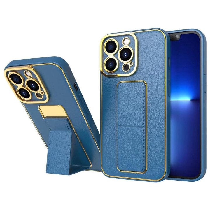 Naujas Samsung Galaxy A13 korpuso dangtelis su stovu, mėlynos spalvos
