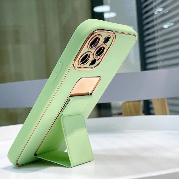 Naujas iPhone 12 Pro dėklas su stovu, skirtas iPhone 12 Pro , rožinės spalvos