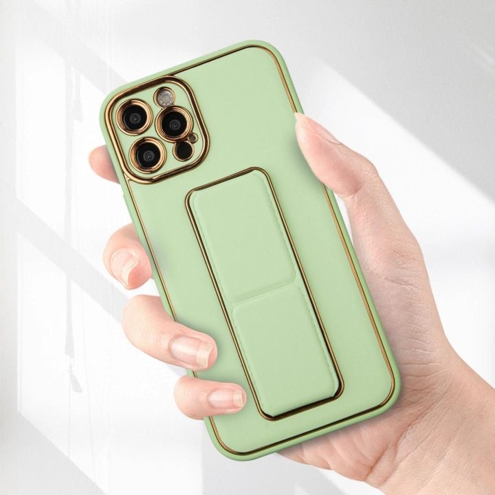 Naujas iPhone 12 Pro dėklas su stovu, skirtas iPhone 12 Pro , rožinės spalvos
