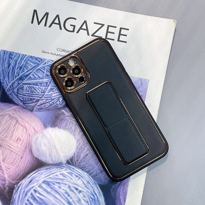 Naujas iPhone 12 Pro dėklas su stoveliu, skirtas iPhone 12 Pro , juodos spalvos