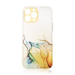 Marmurinis dėklas iPhone 12 Pro Gel Cover Orange Marble