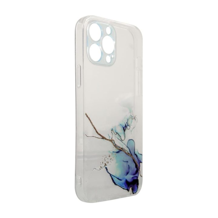 Marmurinis dėklas iPhone 12 Pro Gel Cover Marble Blue