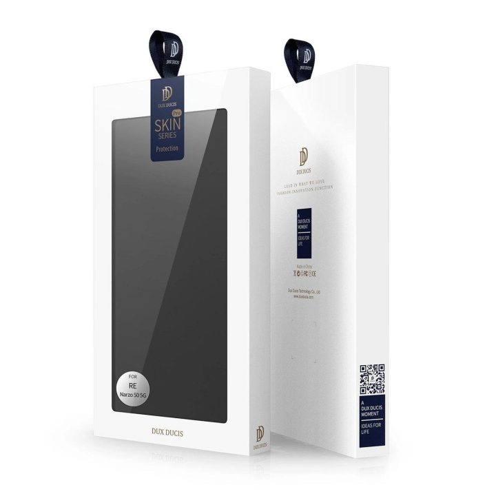 Skin Pro dėklo dangtelis su atvartu Realme Narzo 50A juodas