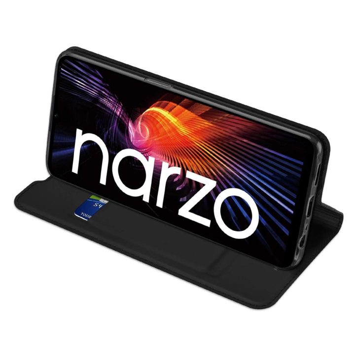 Skin Pro dėklo dangtelis su atvartu Realme Narzo 50A juodas