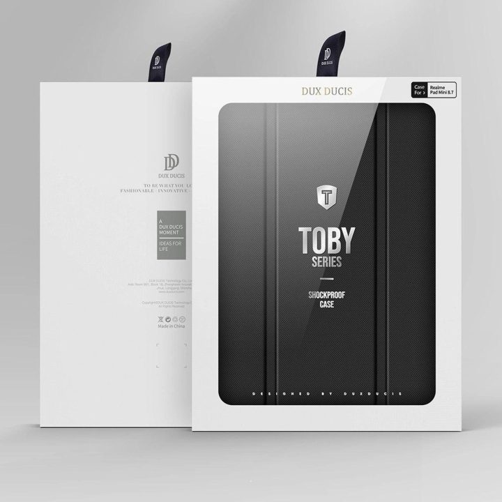 Toby šarvuotas išmanusis dėklas Flip , skirtas Realme Pad Mini , juodas