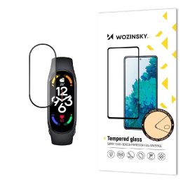 Pilnas klijų Xiaomi Mi Band 7 juodas grūdintas stiklas