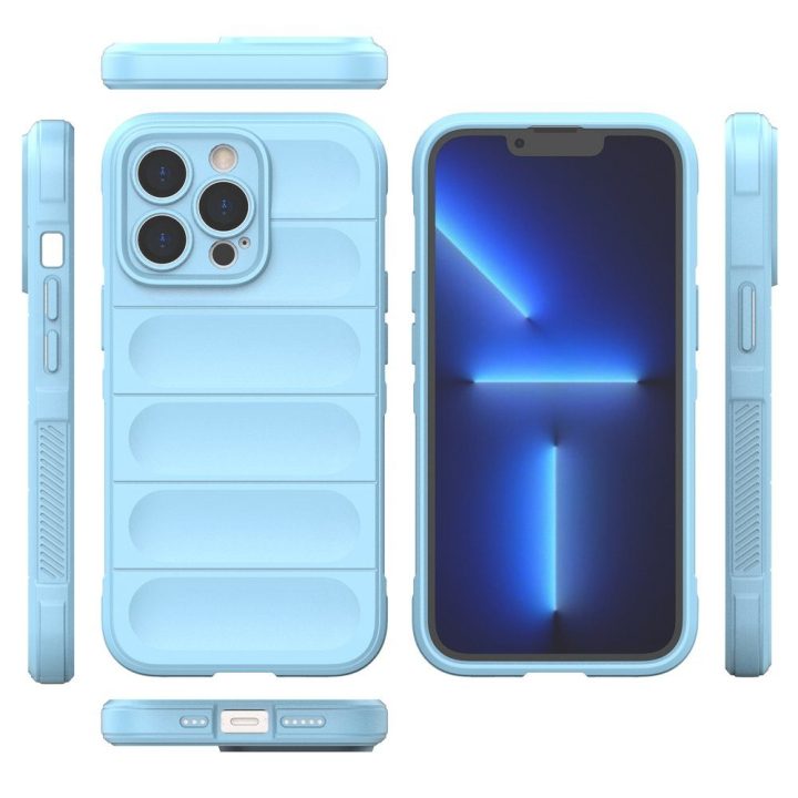 iPhone 13 Pro , lankstus šarvuotas dangtelis, šviesiai mėlynas
