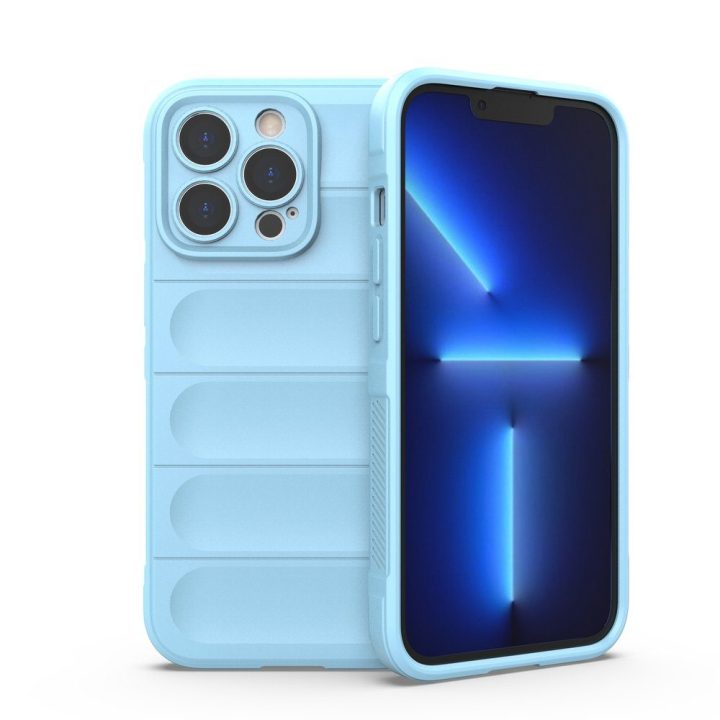 iPhone 13 Pro , lankstus šarvuotas dangtelis, šviesiai mėlynas