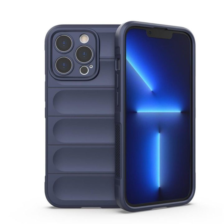 iPhone 13 Pro Max lankstus šarvuotas dėklas tamsiai mėlynas