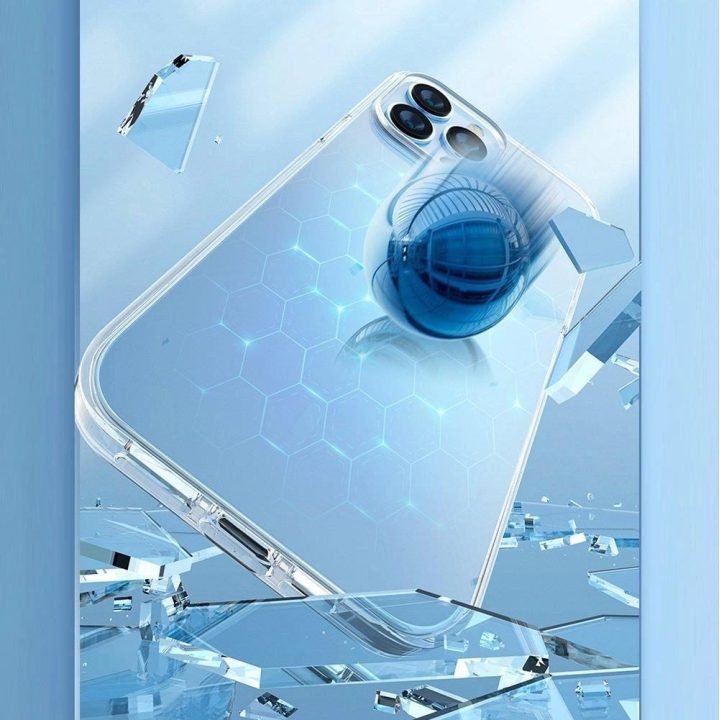 iPhone 13 Pro Kingxbar Elegantiškos serijos dėklas dėklas galinis dangtelis skaidrus
