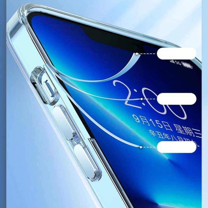 iPhone 13 Pro Max Kingxbar Elegantiškos serijos dėklas dėklas galinis dangtelis skaidrus