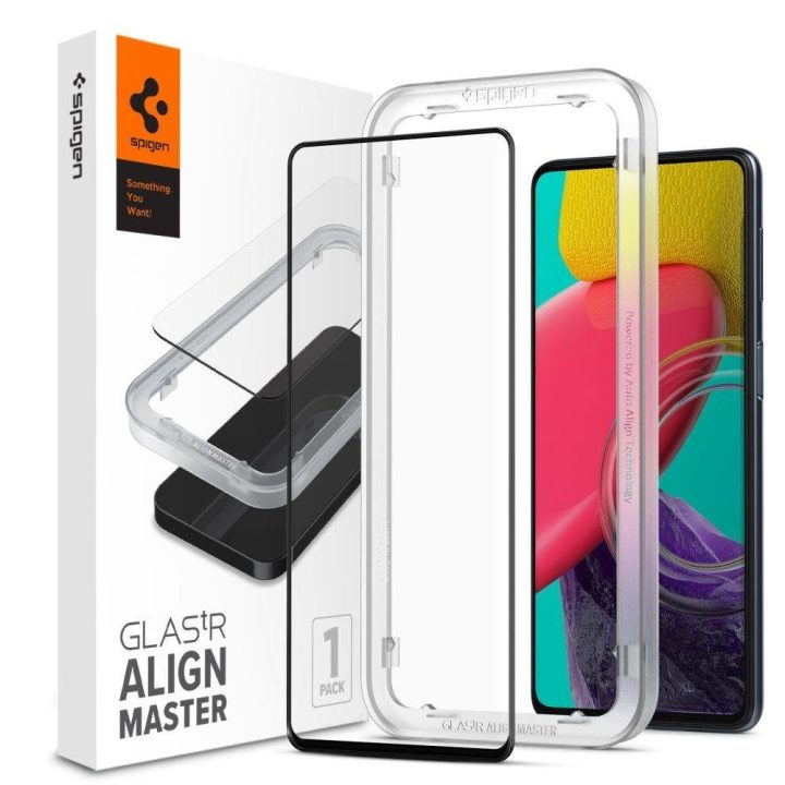 GRŪDINTAS STIKLAS Spigen ALM GLASS FC GALAXY M53 5G BLACK