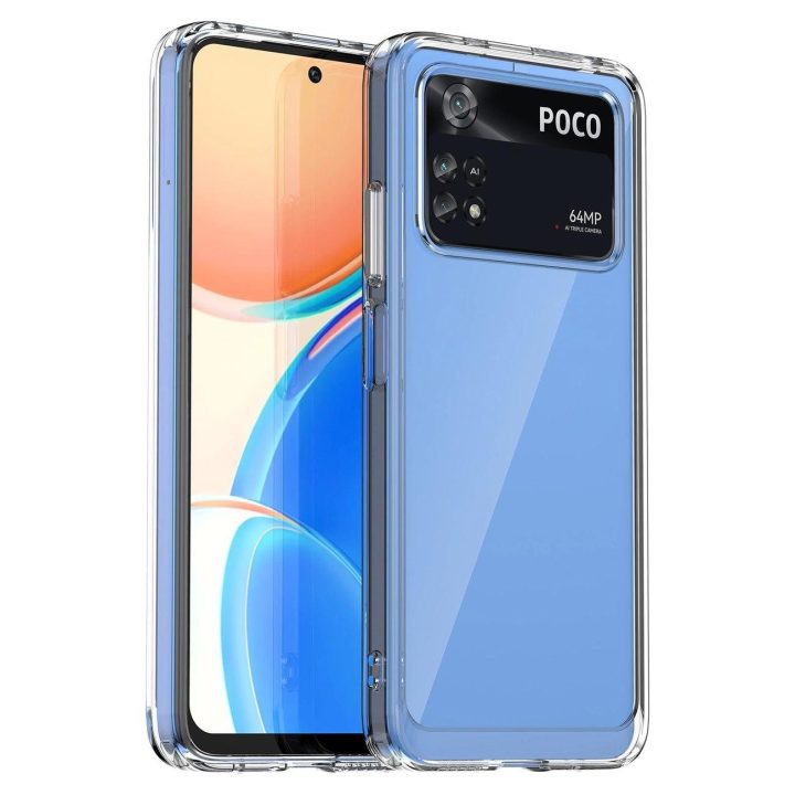 Outer Space dėklas Xiaomi Poco M4 Pro su lanksčiu rėmeliu, juodas