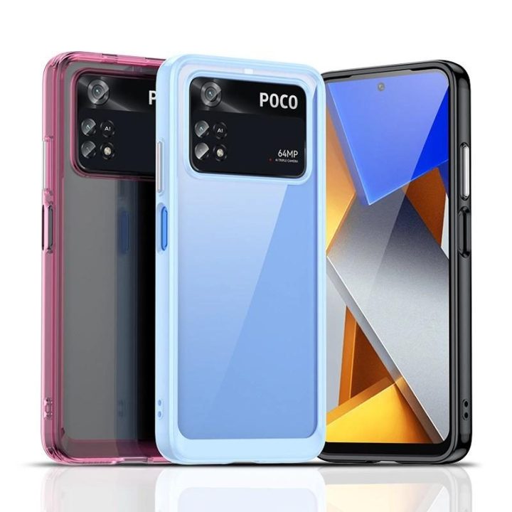 Outer Space dėklas Xiaomi Poco M4 Pro su lanksčiu rėmeliu, mėlynos spalvos