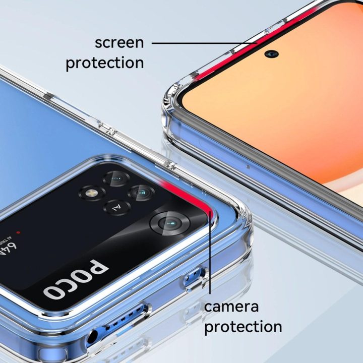 Outer Space dėklas Xiaomi Poco M4 Pro su lanksčiu rėmeliu, mėlynos spalvos