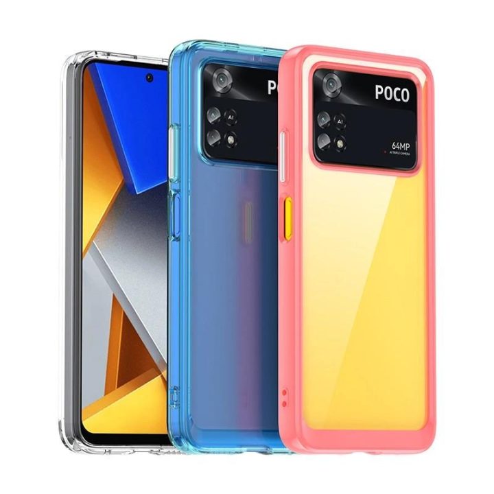 Outer Space dėklas Xiaomi Poco M4 Pro su lanksčiu rėmeliu, mėlynos spalvos