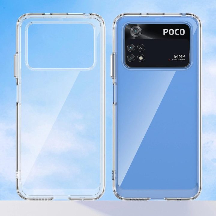Outer Space dėklas Xiaomi Poco M4 Pro su lanksčiu rėmeliu, mėlynos spalvos