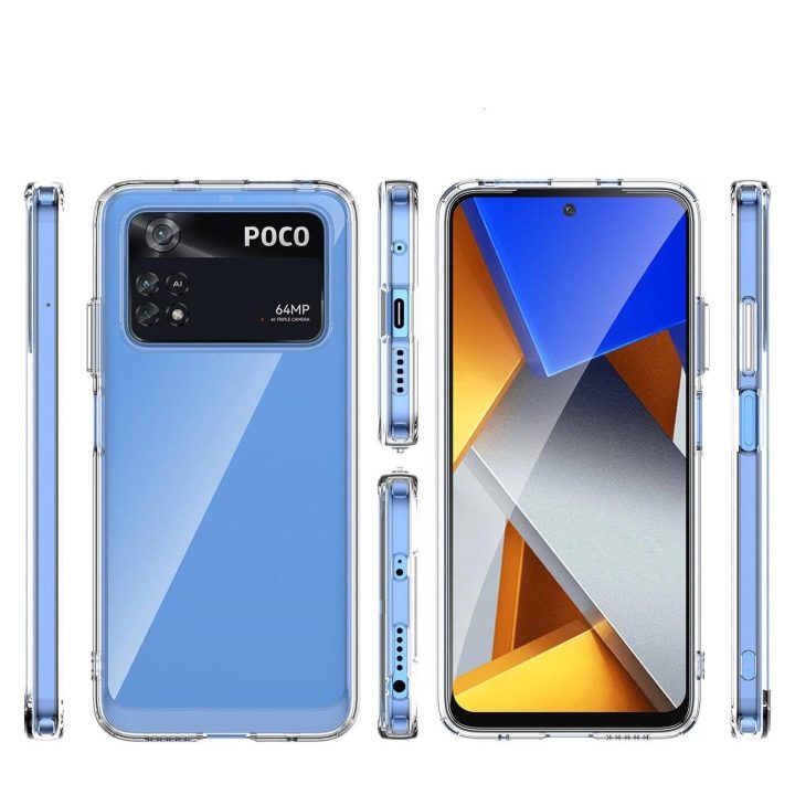 Outer Space dėklas Xiaomi Poco M4 Pro su lanksčiu rėmeliu, mėlynos spalvos