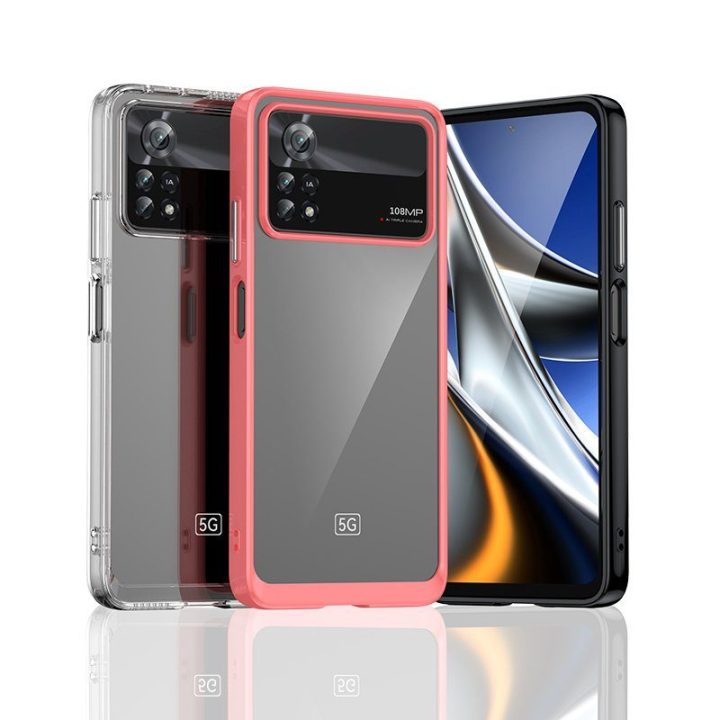 Outer Space dėklas Xiaomi Poco X4 Pro 5G su lanksčiu rėmeliu, mėlynos spalvos