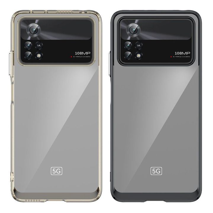 Outer Space dėklas Xiaomi Poco X4 Pro 5G su lanksčiu rėmeliu, mėlynos spalvos