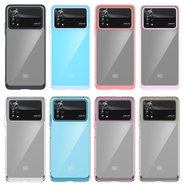 Outer Space dėklas Xiaomi Poco X4 Pro 5G su lanksčiu rėmeliu, mėlynos spalvos