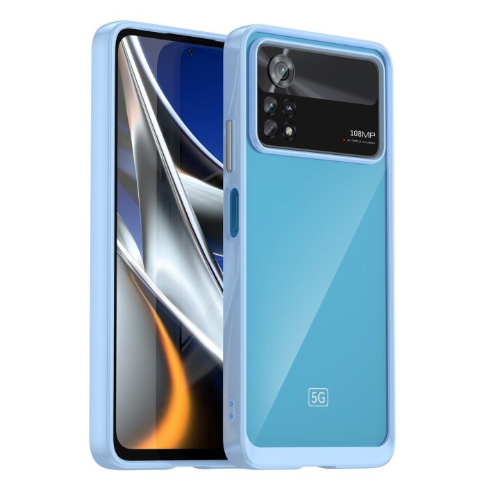 Outer Space dėklas Xiaomi Poco X4 Pro 5G su lanksčiu rėmeliu, mėlynos spalvos