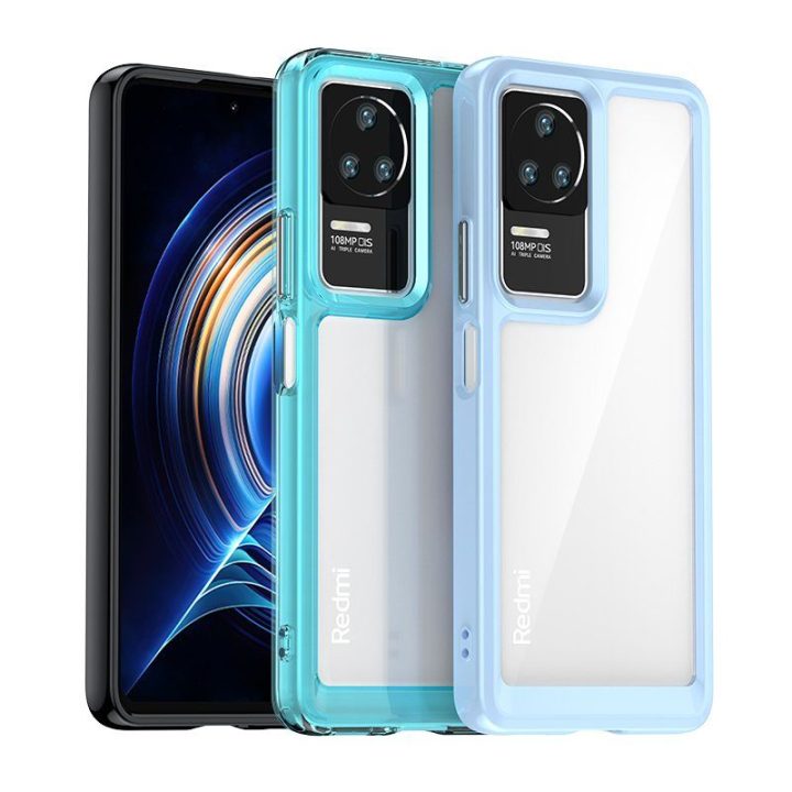 Outer Space dėklas Xiaomi Poco F4 5G su lanksčiu rėmeliu, juodas