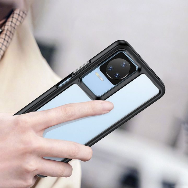 Outer Space dėklas Xiaomi Poco F4 5G su lanksčiu rėmeliu, juodas