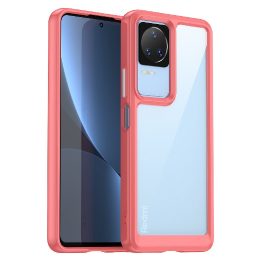Outer Space dėklas Xiaomi Poco F4 5G su lanksčiu rėmeliu raudonas