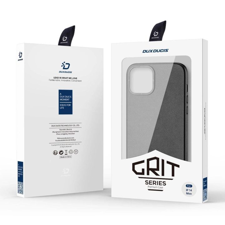Grit odinis dėklas iPhone 14 Plus , elegantiškas dirbtinės odos dangtelis (suderinamas su MagSafe ), juodas