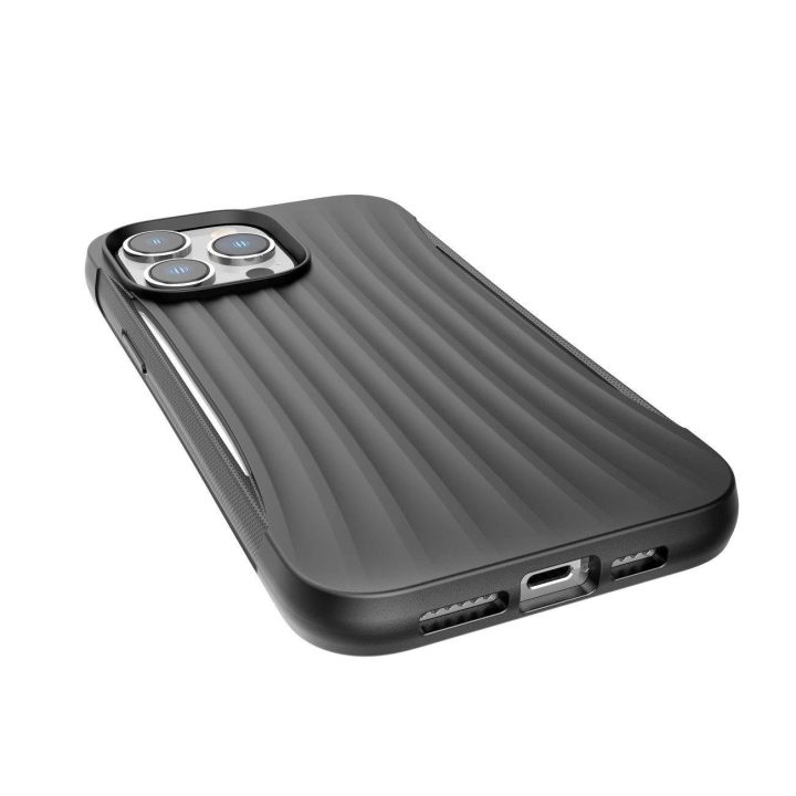 Raptic X-Doria Clutch dėklas iPhone 14 Pro Max galiniam dangteliui, juodas