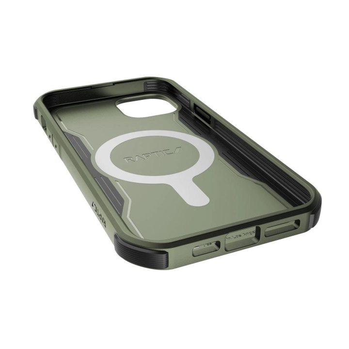 Raptic X-Doria Fort dėklas iPhone 14 Plus su MagSafe šarvuotu dangteliu, žalias